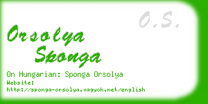 orsolya sponga business card